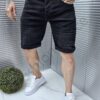 Ανδρική τζιν βερμούδα μεγάλα μεγέθη/35-42/-μαύρο-κωδ 7639