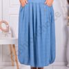 Plus size μακριά φούστα με τσέπες-μπλε-κωδ 3068-1