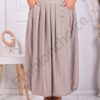 Plus size μακριά φούστα με τσέπες-μόκα-κωδ 3068