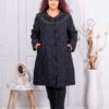 Plus size παλτό με πέρλες και μοτίβα δαντέλα-κωδ 30032