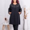 Plus size παλτό με διακοσμητικές χάντρες-κωδ 3140