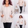 Plus size λεπτό μπουφάν διπλής όψης-μπεζ-κωδ 5930-2