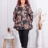 Plus size ζακέτα με μπαρόκ μοτίβα-κωδ 3073-2
