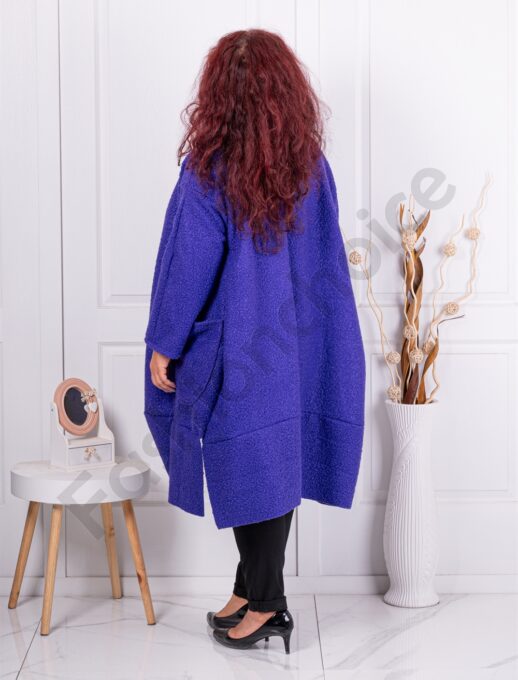 Plus size παλτό μπουκλέ-λιλά-κωδ 1752-3