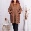 Plus size καπιτονέ μπουφάν-χρυσό vintage-κωδ 71307