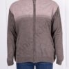 Plus size ανδρική πλεκτή ζακέτα-καφέ-κωδ 491-2