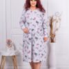 Plus size νυχτικό με ντεσέν πεταλούδες-κωδ 11544