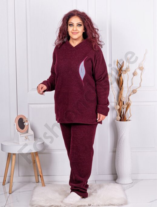 Plus size ζεστό σετ Teddy Bear-μαρσάλα-κωδ 61137