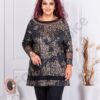 Plus size μπλούζα με τούλι-άνιμαλ πριντ-κωδ 241309-1