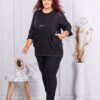Plus size μπλούζα με διακοσμητικά στρας-κωδ 3001