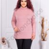 Plus size μπλούζα ζιβάγκο-ροζ-κωδ 1002-12
