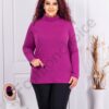 Plus size μπλούζα ζιβάγκο-ματζέντα-κωδ 1002-15