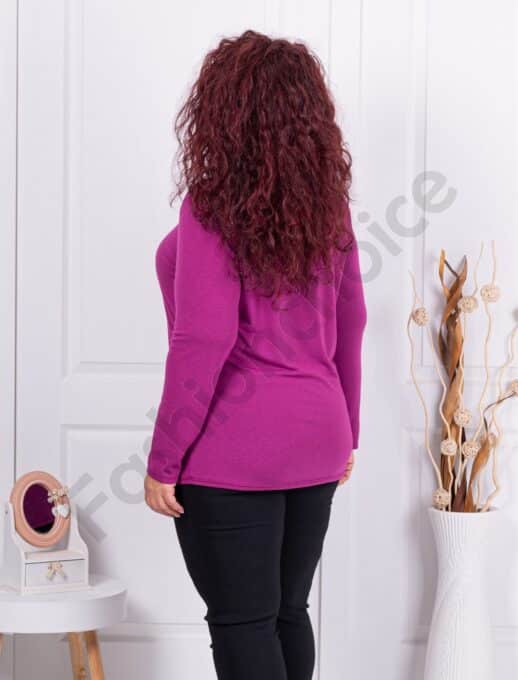 Plus size μπλούζα ζιβάγκο-ματζέντα-κωδ 1002-15