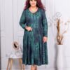 Plus size ανκορά φόρεμα-πράσινο-κωδ 24353-3