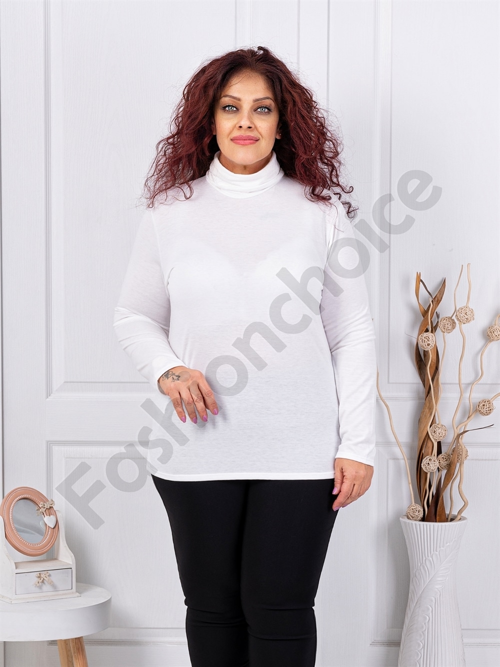 Plus size μπλούζα ζιβάγκο-λευκό-κωδ 1002-5