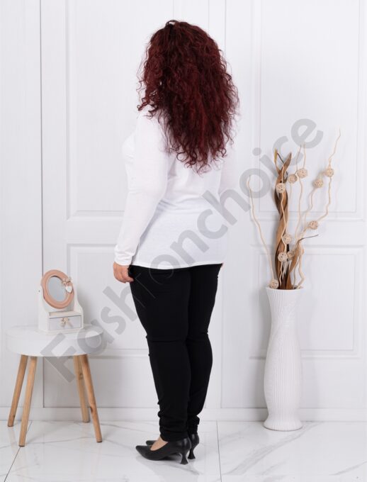 Plus size μπλούζα ζιβάγκο-λευκό-κωδ 1002-5