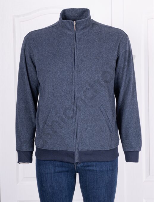 Plus size ανδρική Fleece ζακέτα-μπλε-κωδ 174/178-4