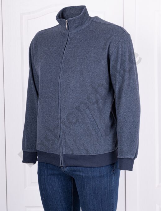 Plus size ανδρική Fleece ζακέτα-μπλε-κωδ 174/178-4