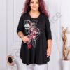 Plus size τουνίκ με φλοράλ τύπωμα-κωδ 1684