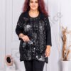 Plus size τουνίκ με πεταλούδες σε ασήμι-κωδ 1735