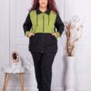 Plus size αθλητικό σετ-μαύρο/πράσινο-κωδ 251433-5