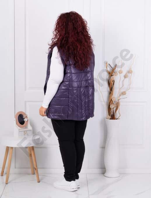 Plus size αμάνικο μπουφάν σε μωβ/4XL-8XL/-κωδ 034-5