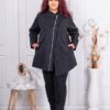 Plus size ζακέτα με ασύμμετρο κούμπωμα-κωδ 91955
