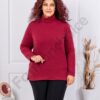 Plus size μπλούζα ζιβάγκο-μπορντό-κωδ 1002-10