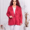 Plus size βελούδινο oversized σακάκι-μπορντό-κωδ 240719-3