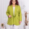 Plus size μπλέιζερ χωρίς κούμπωμα-πράσινο-κωδ 2607-11