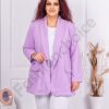 Plus size μπλέιζερ χωρίς κούμπωμα-λιλά-κωδ 2607-10