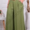 Plus size ψηλόμεση παντελόνα με ζώνη-πράσινο-κωδ 2292-1