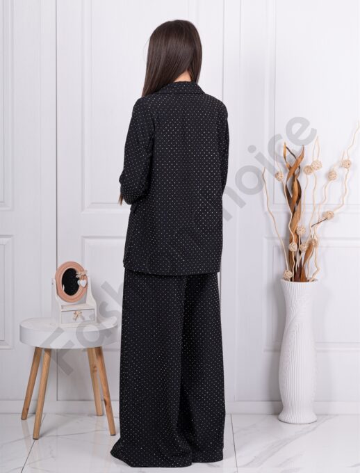 Γυναικείο Oversize σετ με στρας-μαύρο-κωδ 11577