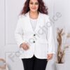 Plus size γυναικείο σακάκι-λευκό-κωδ 2609-3