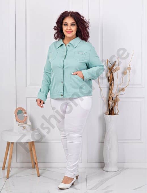 Plus size τζιν τζάκετ-βεραμάν-κωδ 8967