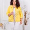 Plus size τζιν τζάκετ-κίτρινο-κωδ 8969-1