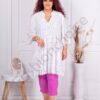 Plus size τουνίκ με δαντέλα-λευκό-κωδ 3003-3