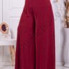 Plus size ψηλόμεση παντελόνα-μπορντό-κωδ 5359-7