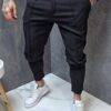 Ανδρικό αθλητικό παντελόνι Slim fit-μαύρο-κωδ 0633