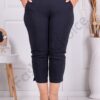 Plus size παντελόνι κάπρι-σκούρο μπλε-κωδ 24238-15