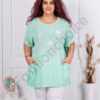 Plus size μπλούζα με τύπωμα πικραλίδα-μέντα-κωδ 7390-3