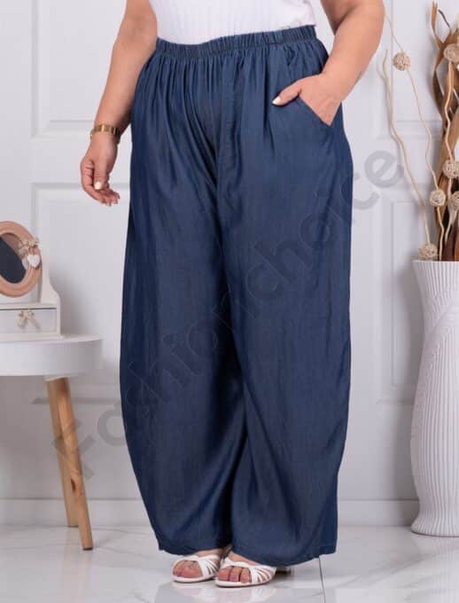 Plus size παντελόνι-σκούρο μπλε-κωδ 80026