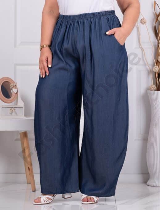Plus size παντελόνι-σκούρο μπλε-κωδ 80026