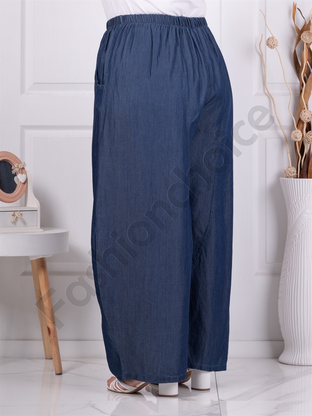 Plus size παντελόνι-σκούρο μπλε-κωδ 80026