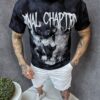 Ανδρική μπλούζα με τύπωμα Final Chapter-μαύρο-κωδ 254