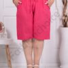 Plus size λινή βερμούδα-φούξια-κωδ 9863-1