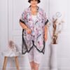 Plus size σετ καφτάνι με καπέλο-μαύρο-κωδ 336-1