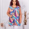 Plus size αμάνικη μπλούζα-εμπριμέ πολύχρωμη-κωδ 1259-5