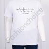 Plus size ανδρική μπλούζα ανάγλυφη υφή-λευκό-κωδ 25001
