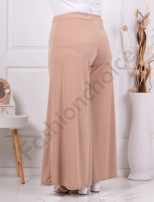 Plus size ψηλόμεση παντελόνα-μπεζ-κωδ 5359-10
